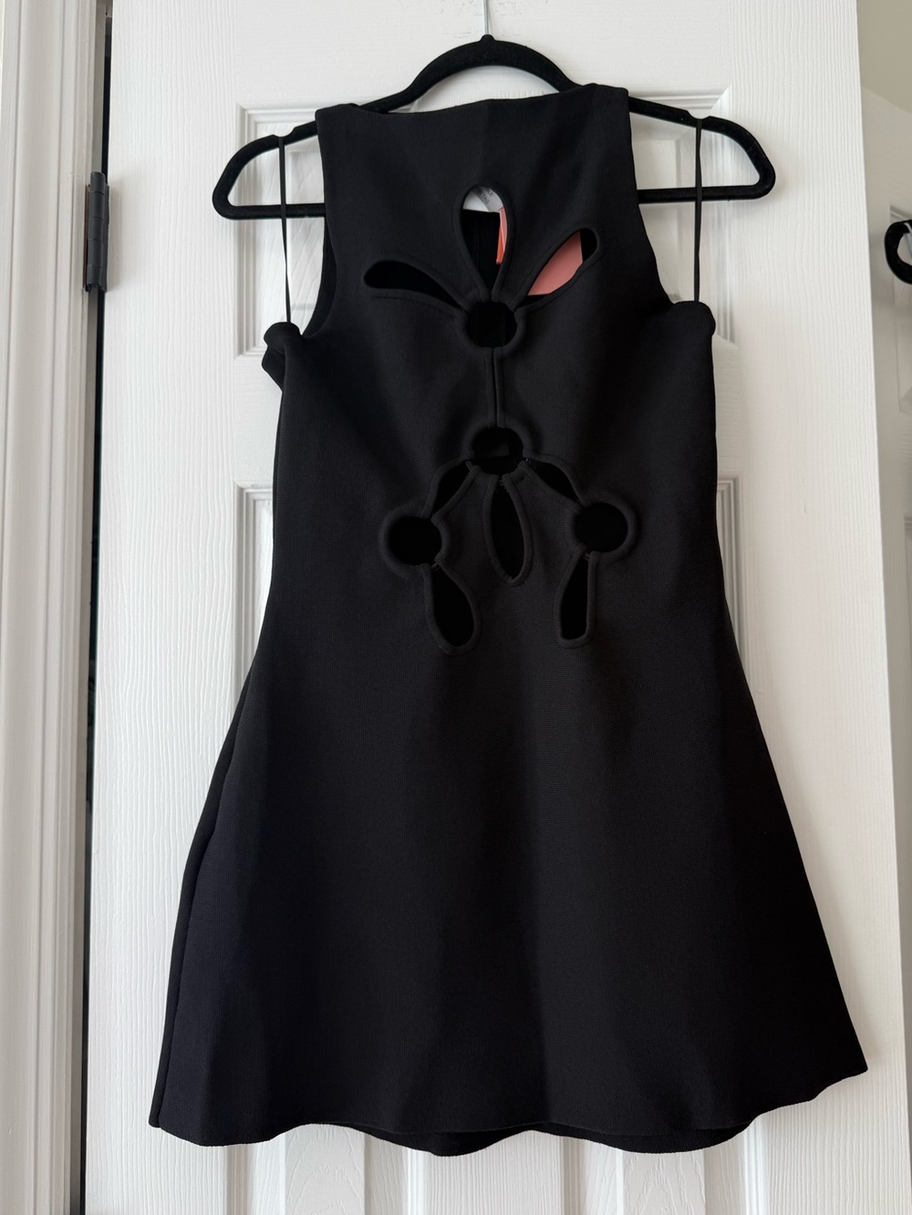 Cult Gaia Franco Floral Cut Out Knit Mini Dress Black NEW with tags - Picture 3 of 11